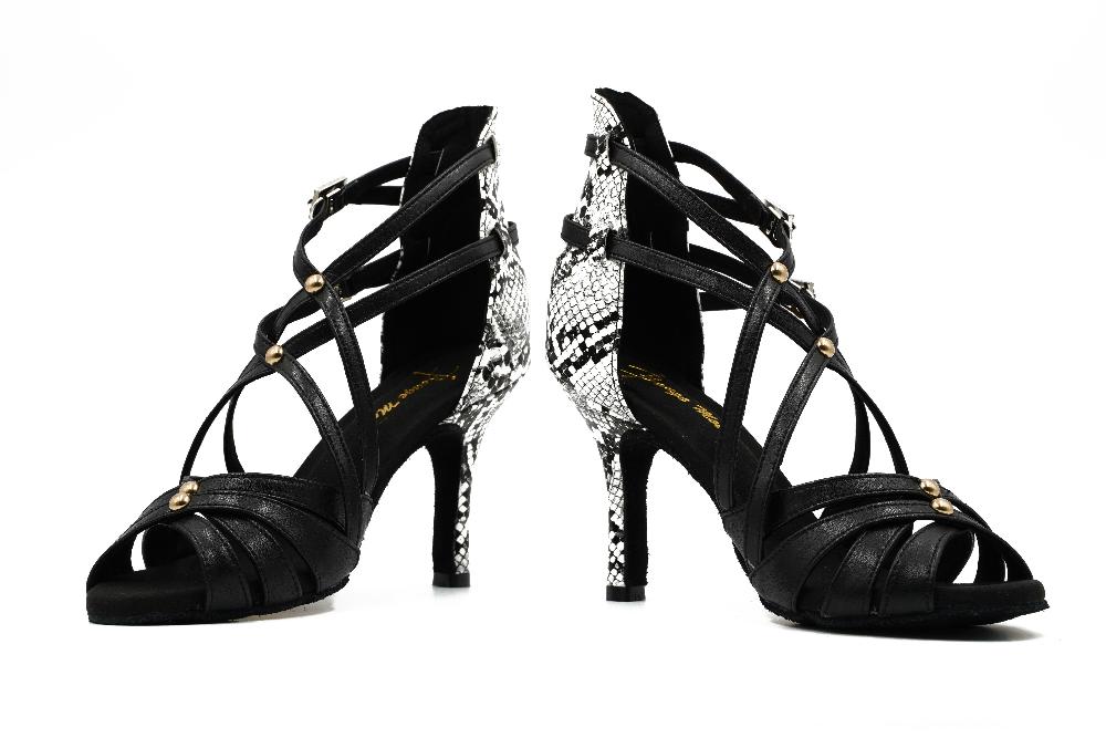 Bouge Moi snakeskin salsa dance shoes