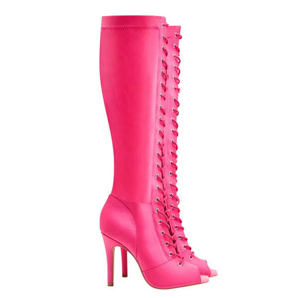 Bouge Moi Shoes Pink Knee High Boot