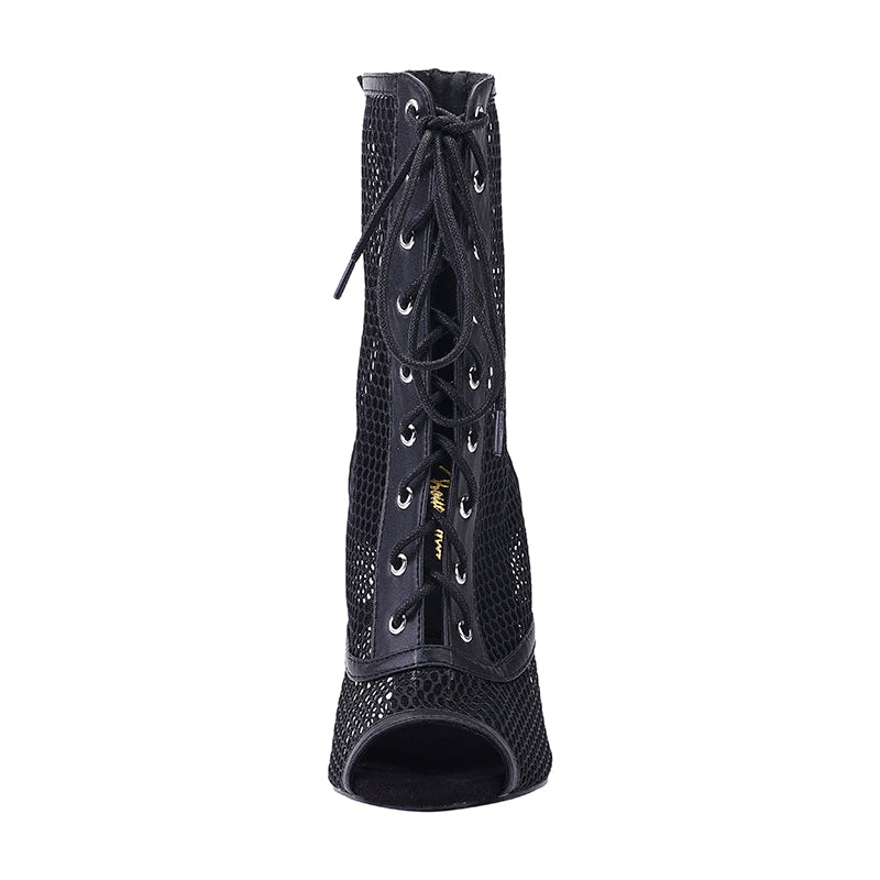 Bouge Moi Black Fishnet Dance Booties